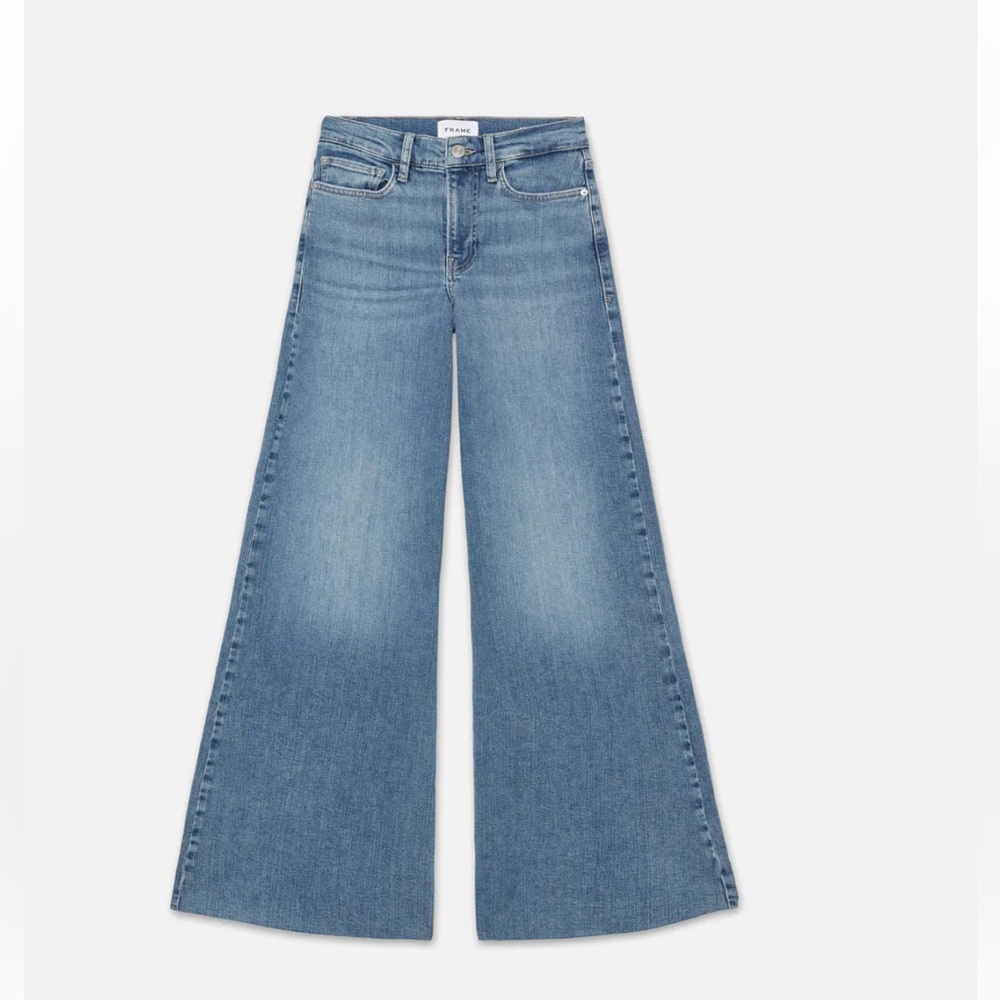 Frame Le Palazzo Flare Wide Leg Cropped Jeans